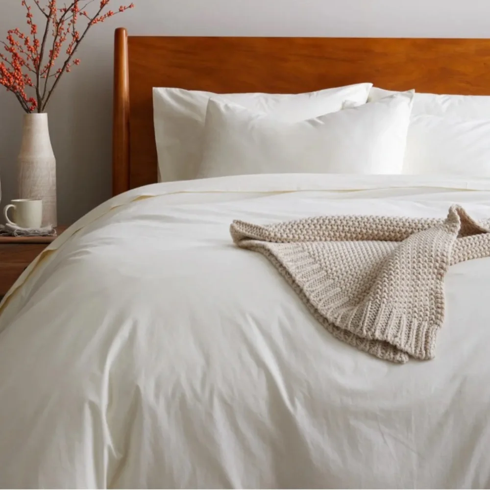 NWOT Quince Classic Organic Brushed Cotton Duvet Cover Set